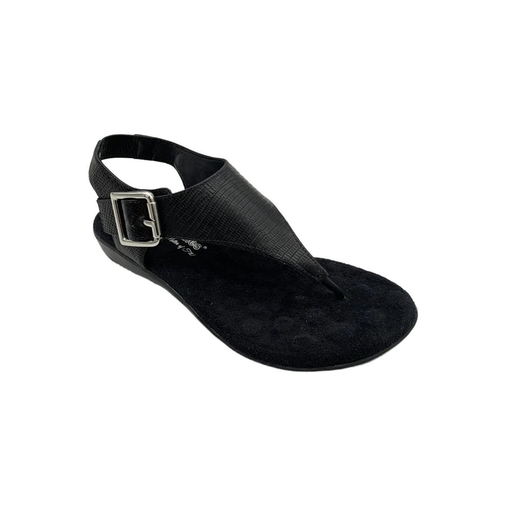 Walking Cradles Women's Noelle Thong Sandal Black - Medium
